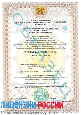 Образец сертификата соответствия Назарово Сертификат OHSAS 18001